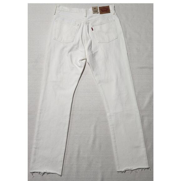 Levi's 501 original 29x30 sit at waist women-button fly white - Picture 2 of 7